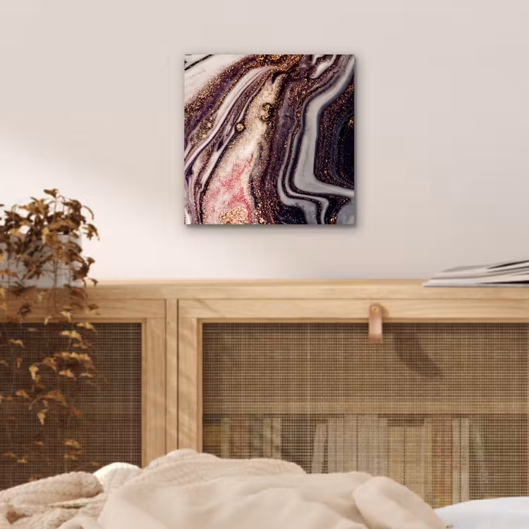 Marmer - Roze - Goud - Glitter - Marmerlook aluminium wit klein -sfeer3