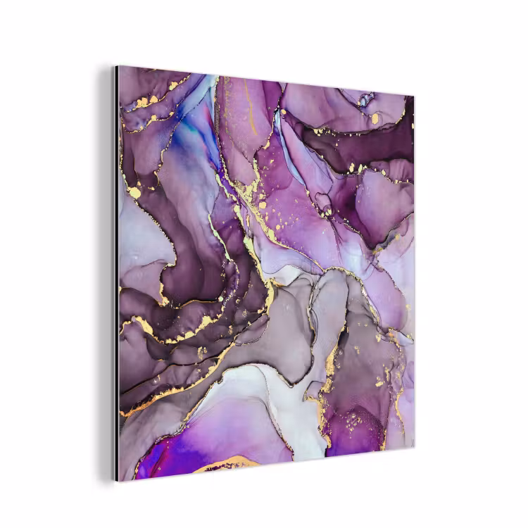 Marmer - Roze - Paars - Gold aluminium wit klein -3d