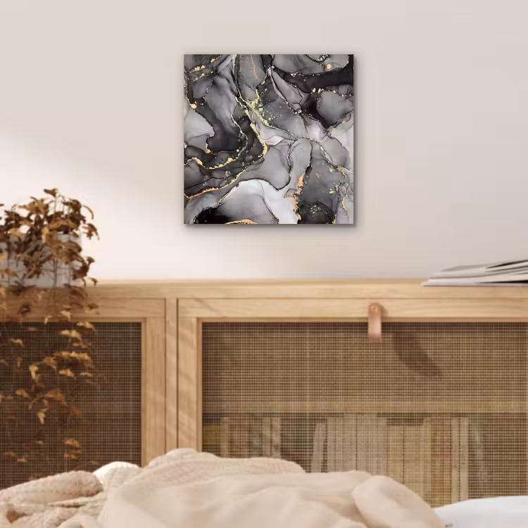 Marmer - Zwart - Goud - Grijs aluminium wit klein -sfeer3
