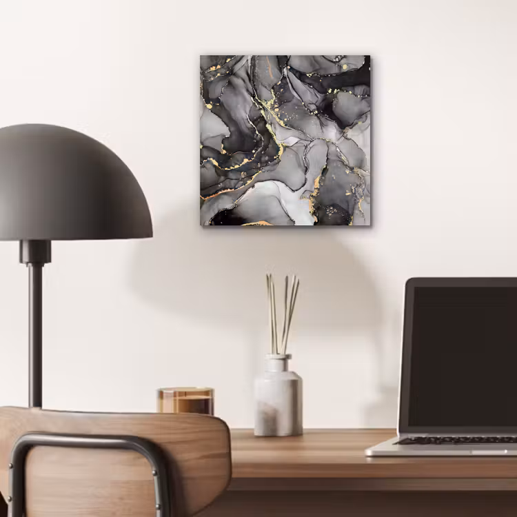 Marmer - Zwart - Goud - Grijs aluminium wit klein -sfeer5