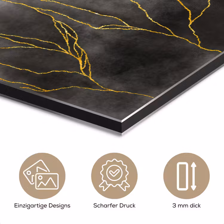 Marmer - Zwart - Goud - Luxe - Marmerlook aluminium wit klein -closeup_DE
