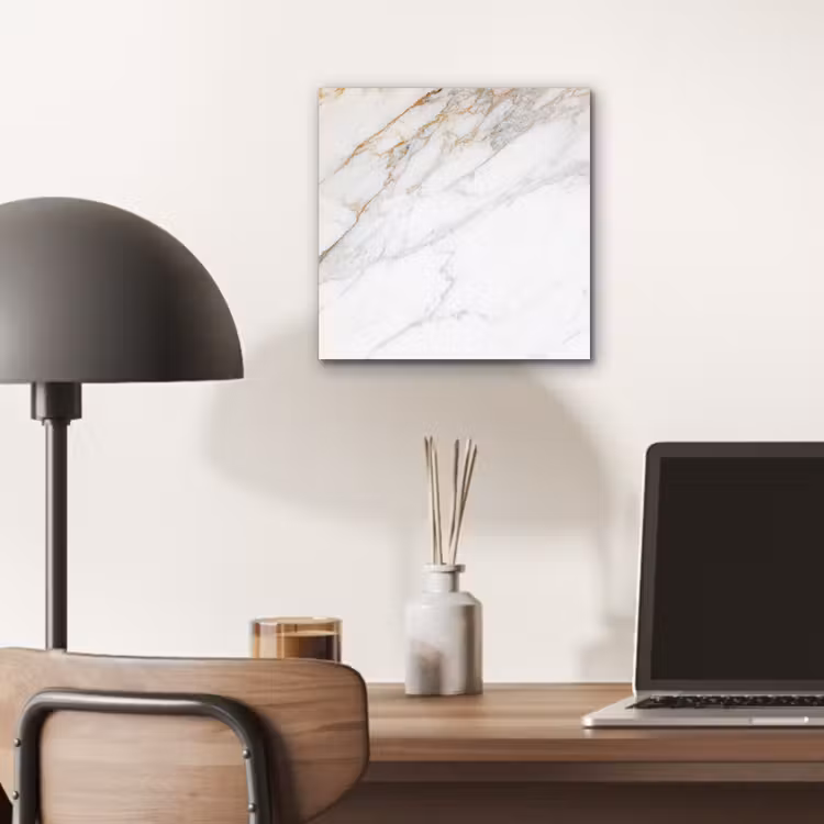 Marmer - Steen - Wit - Goud - Marmerlook - Steen - Luxe aluminium wit klein -sfeer5