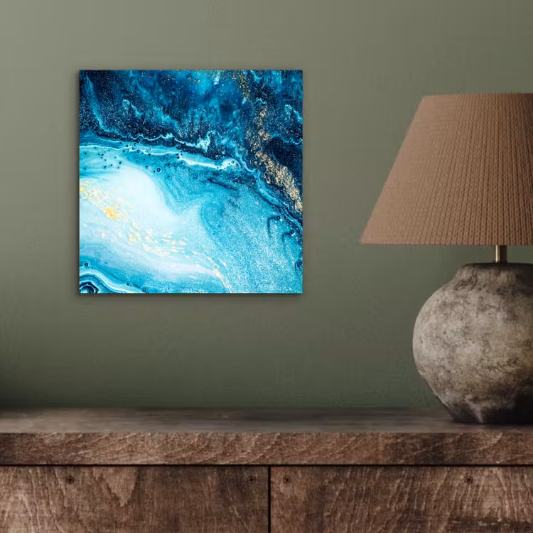 Marmerlook - Blauw - Goud - Luxe - Glitter - Marmer aluminium wit klein -sfeer2