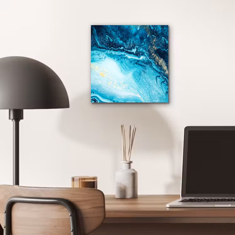 Marmerlook - Blauw - Goud - Luxe - Glitter - Marmer aluminium wit klein -sfeer5