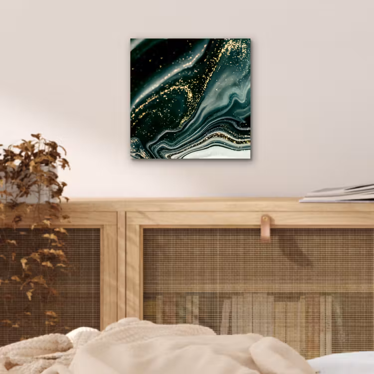 Marmerlook - Goud - Groen - Glitter - Design - Marmer aluminium wit klein -sfeer3