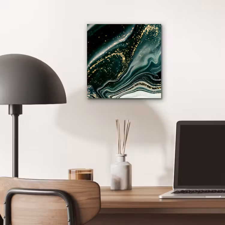 Marmerlook - Goud - Groen - Glitter - Design - Marmer aluminium wit klein -sfeer5