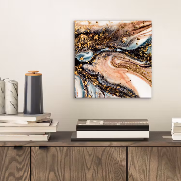 Marmerlook - Goud - Zwart - Glitter - Chic aluminium wit klein -sfeer1