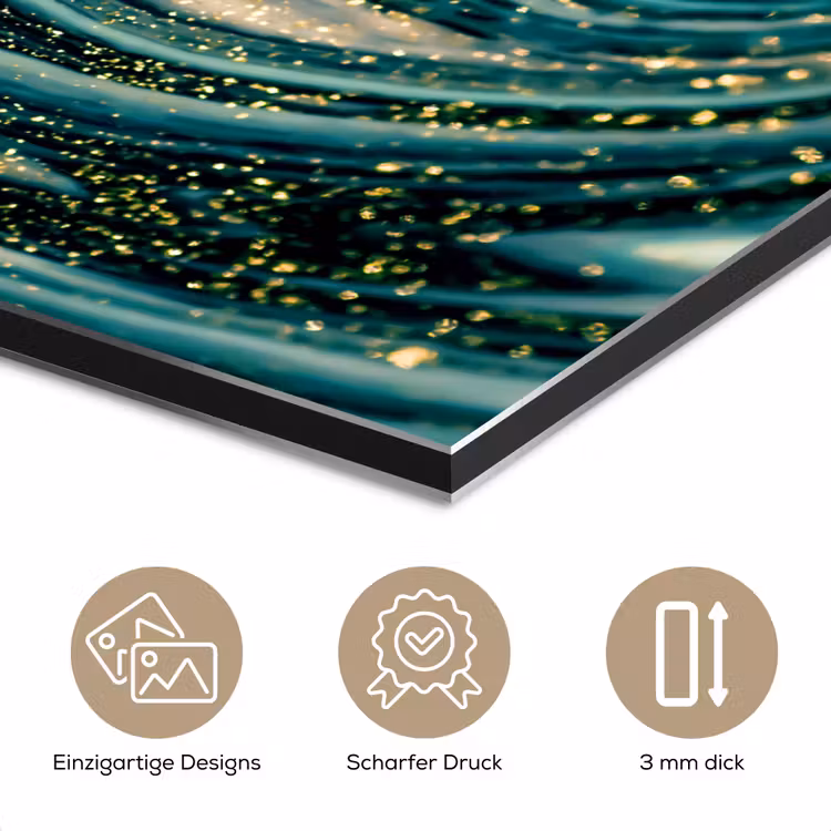 Marmerlook - Luxe - Goud - Turquoise - Glitter aluminium wit klein -closeup_DE