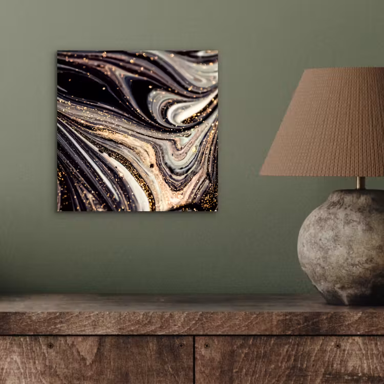 Marmerlook - Zwart - Goud - Wit - Glitter - Marmer aluminium wit klein -sfeer2