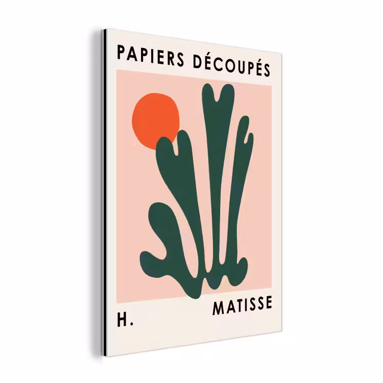 Matisse - Kunst - Abstract - Zon aluminium wit klein -3d