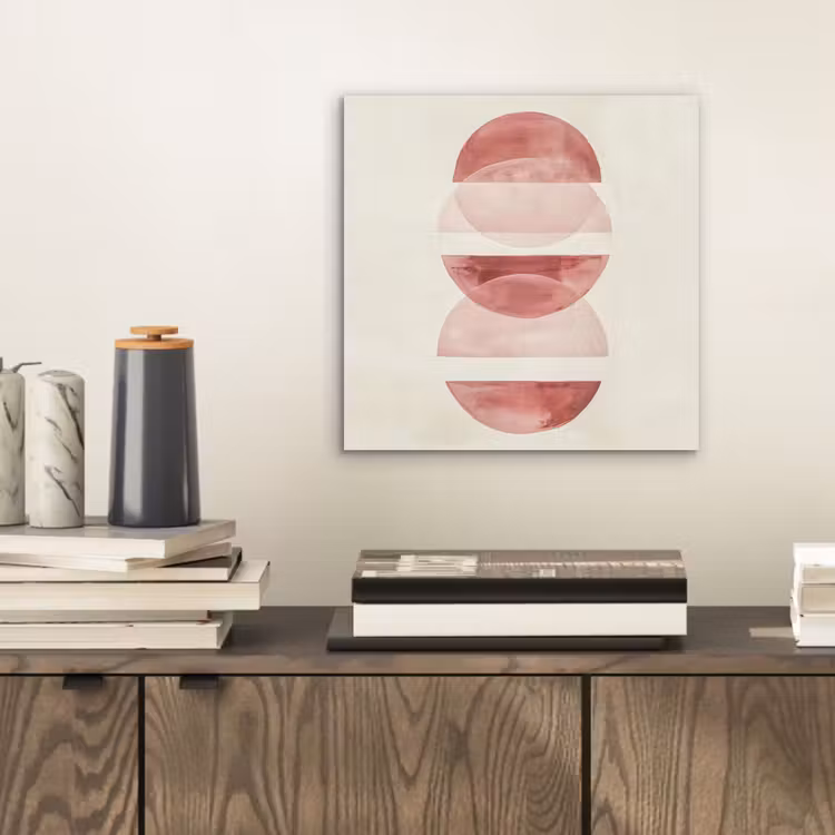 Minimalistisch - Cirkels - Roze aluminium wit klein -sfeer1