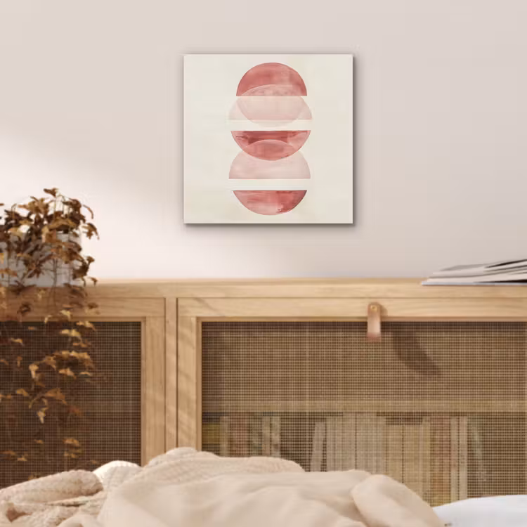 Minimalistisch - Cirkels - Roze aluminium wit klein -sfeer3