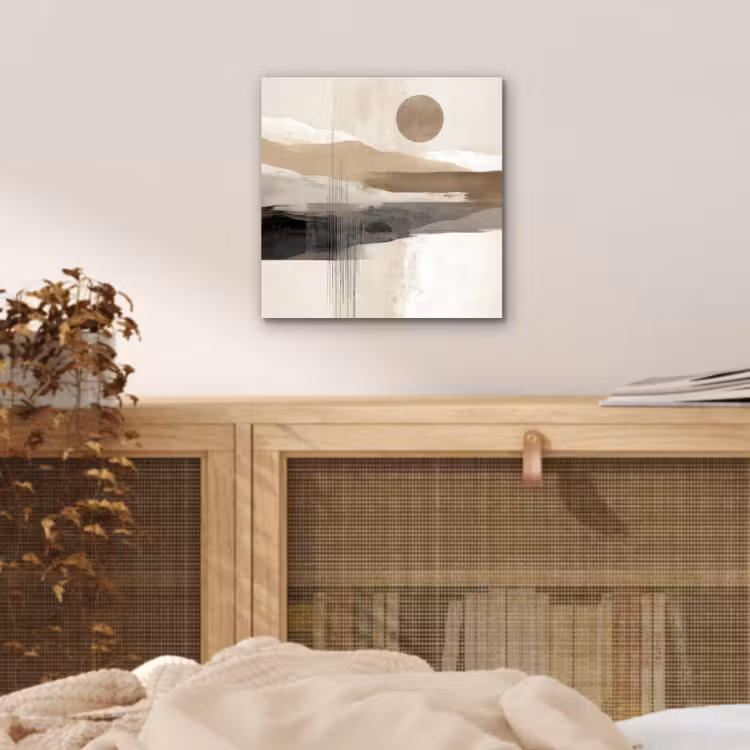 Minimalistisch - Landschap - Dimensie aluminium wit klein -sfeer3