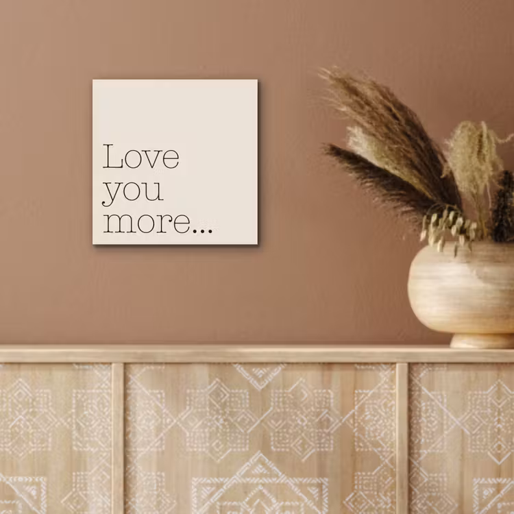 Minimalistisch - Love - Beige aluminium wit klein -sfeer4