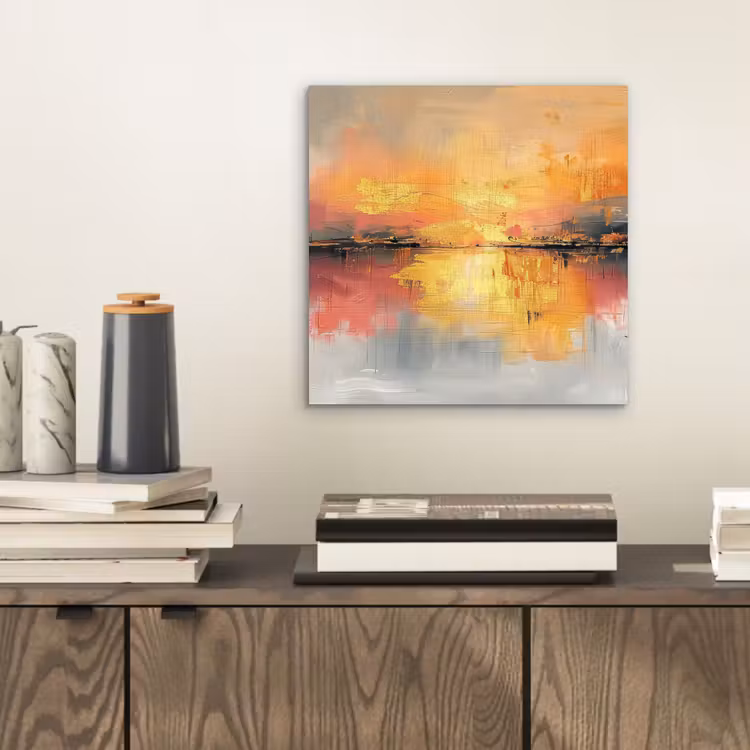 Modern - Abstract - Goud - Roze aluminium wit klein -sfeer1