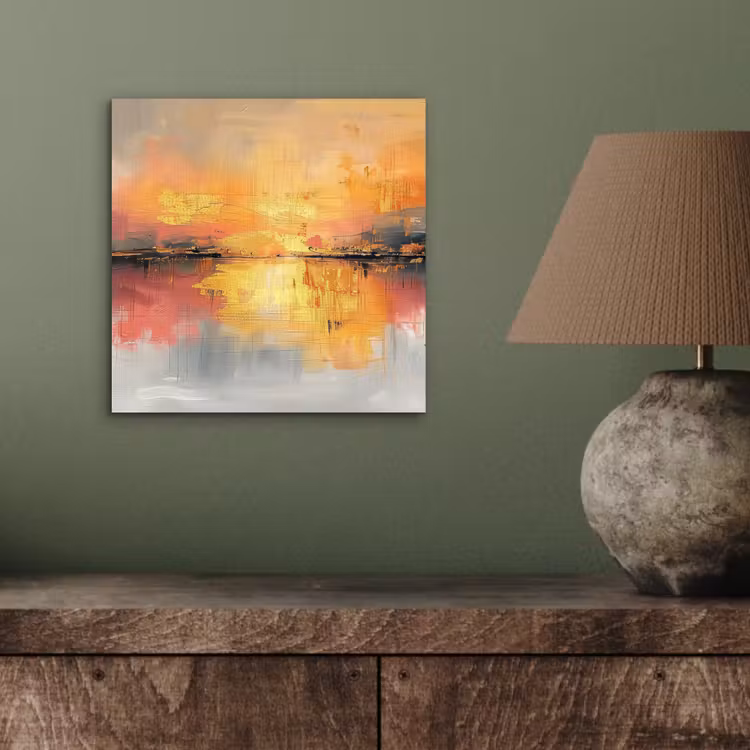 Modern - Abstract - Goud - Roze aluminium wit klein -sfeer2