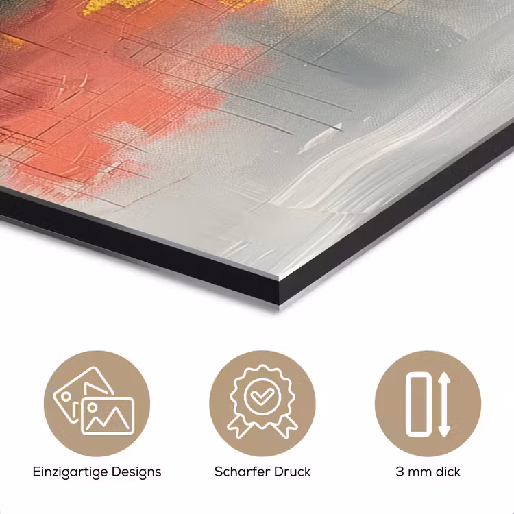 Modern - Abstract - Goud - Roze aluminium wit klein -closeup_DE
