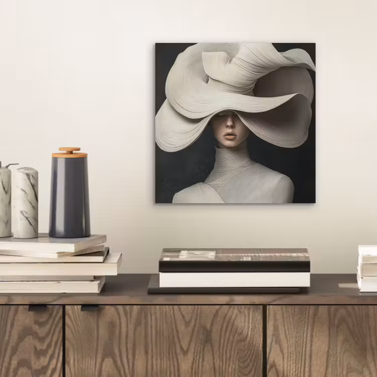 Modern - Vrouw - Hoed aluminium wit klein -sfeer1