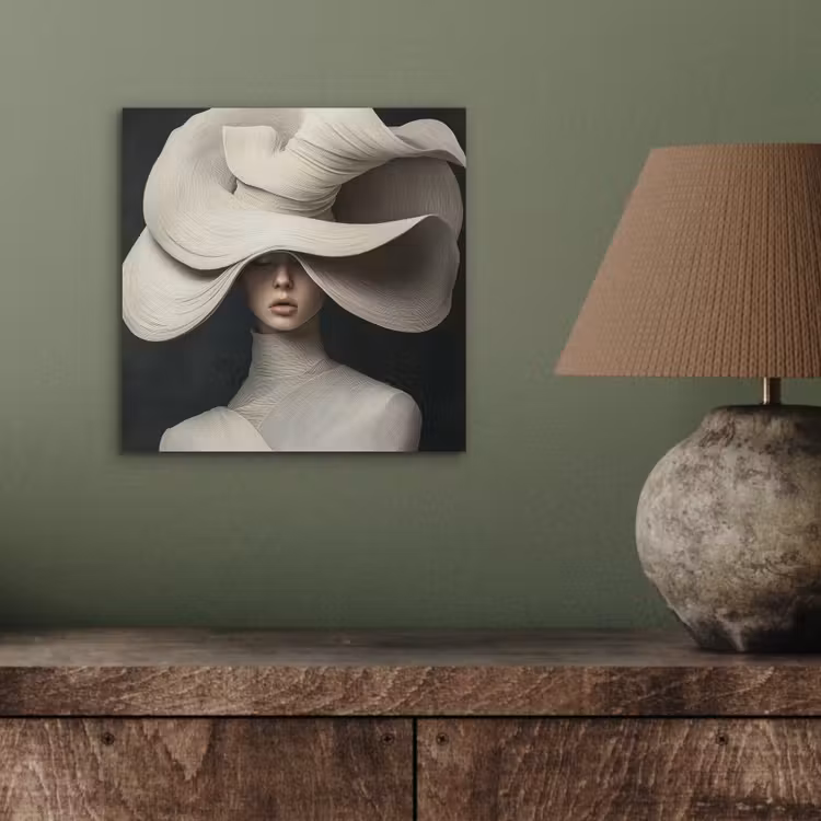 Modern - Vrouw - Hoed aluminium wit klein -sfeer2