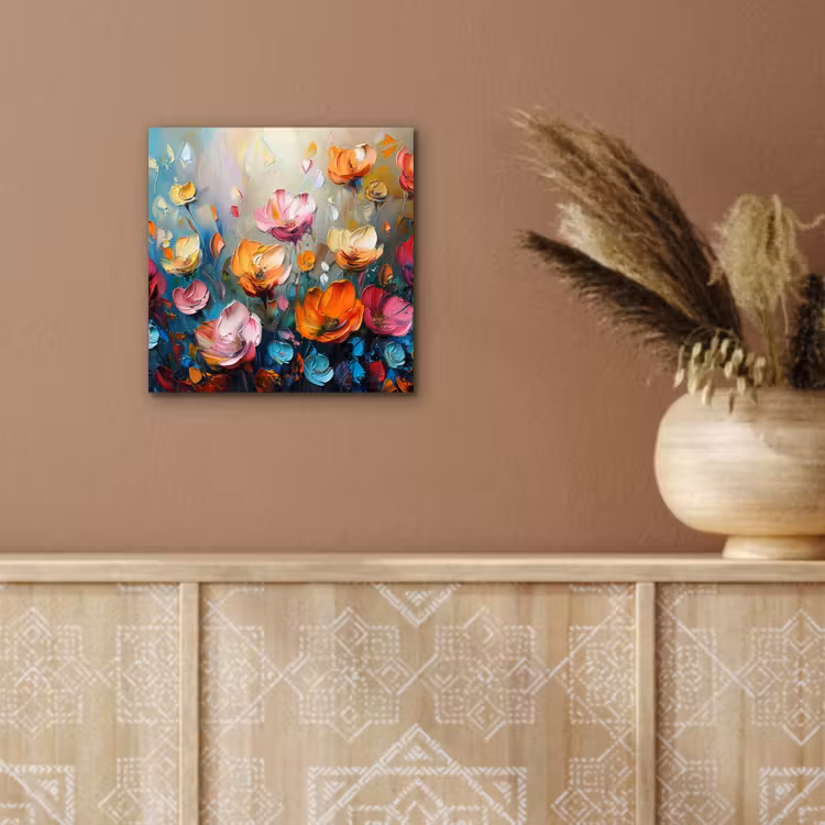 Klaprozen - Bloemen - Kunst - Botanisch aluminium wit klein -sfeer4