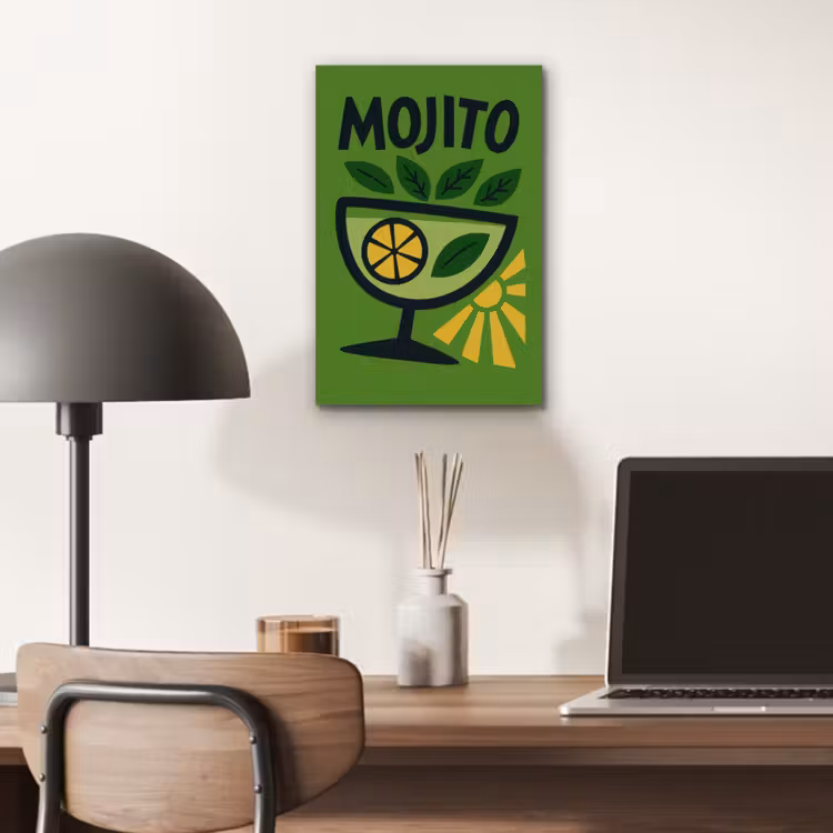 Mojito - Cocktail - Citroen - Groen aluminium wit klein -sfeer5