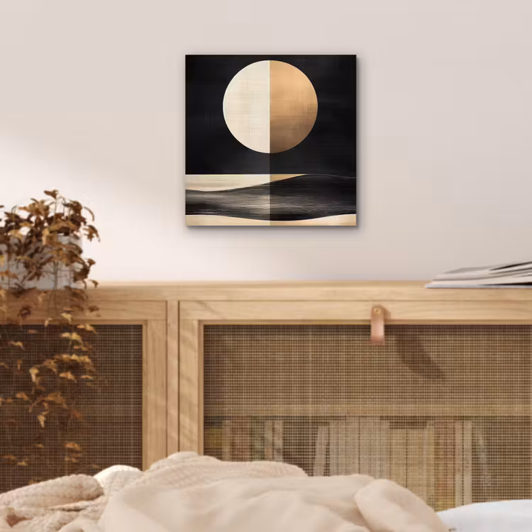 Maan - Cirkel - Goud aluminium wit klein -sfeer3
