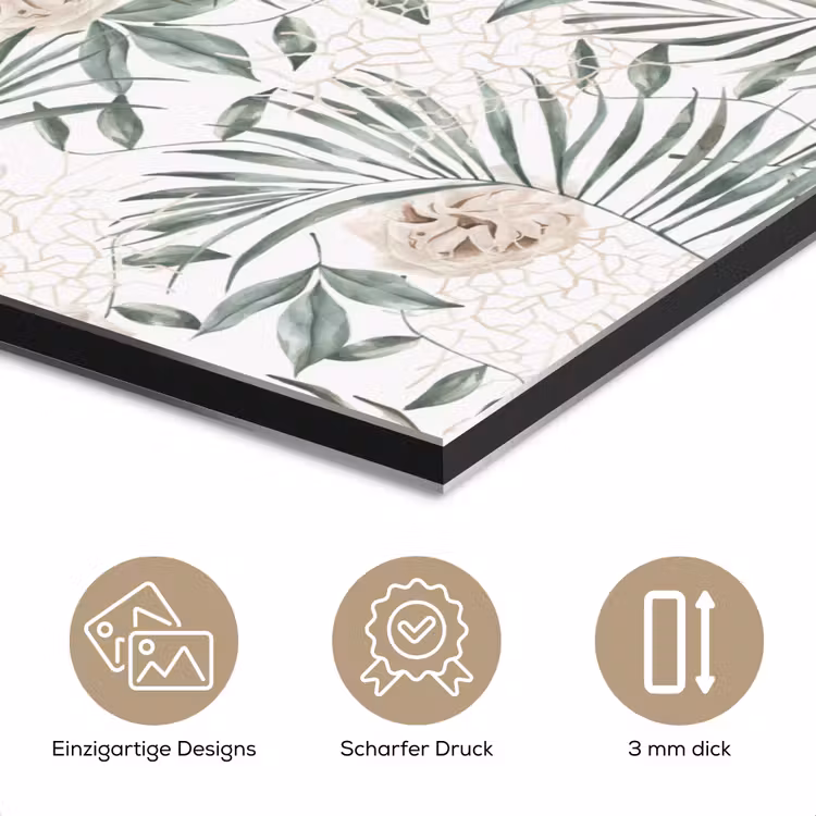 Monstera - Palmblad - Jungle - Tropisch aluminium wit klein -closeup_DE