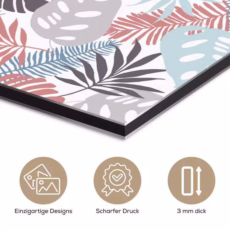 Monstera - Pastel - Bladeren - Tropical aluminium wit klein -closeup_DE