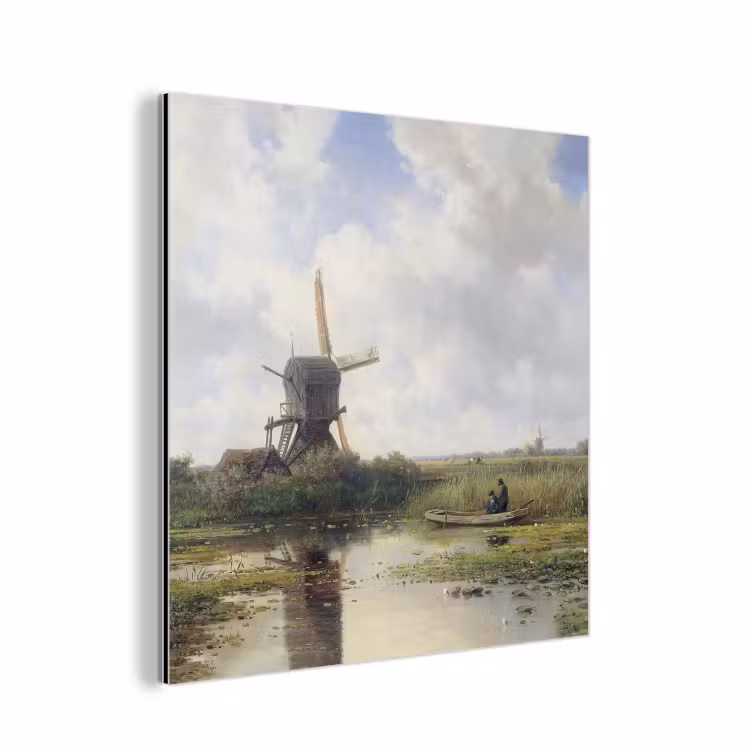 Molen - Willem Roelofs - Oude meesters - Kunst aluminium wit klein -3d