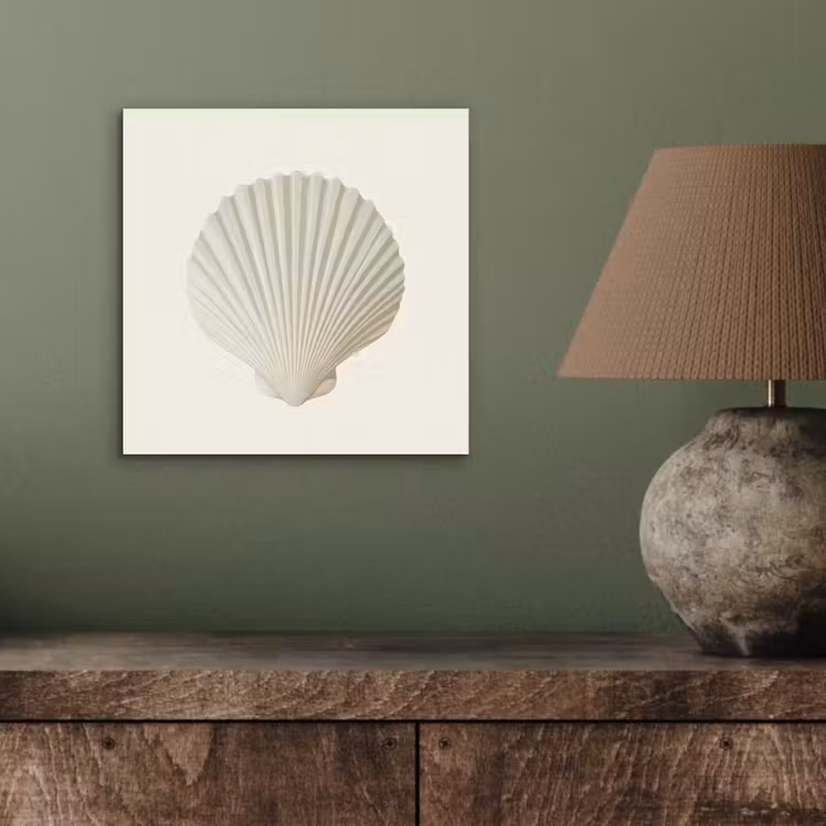 Schelp - Minimalistisch - Wit aluminium wit klein -sfeer2