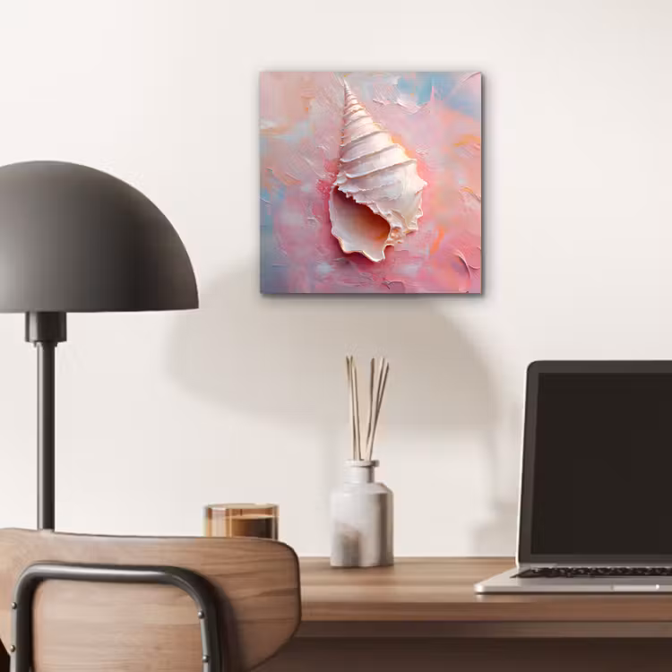 Schelp - Pastel - Pink aluminium wit klein -sfeer5