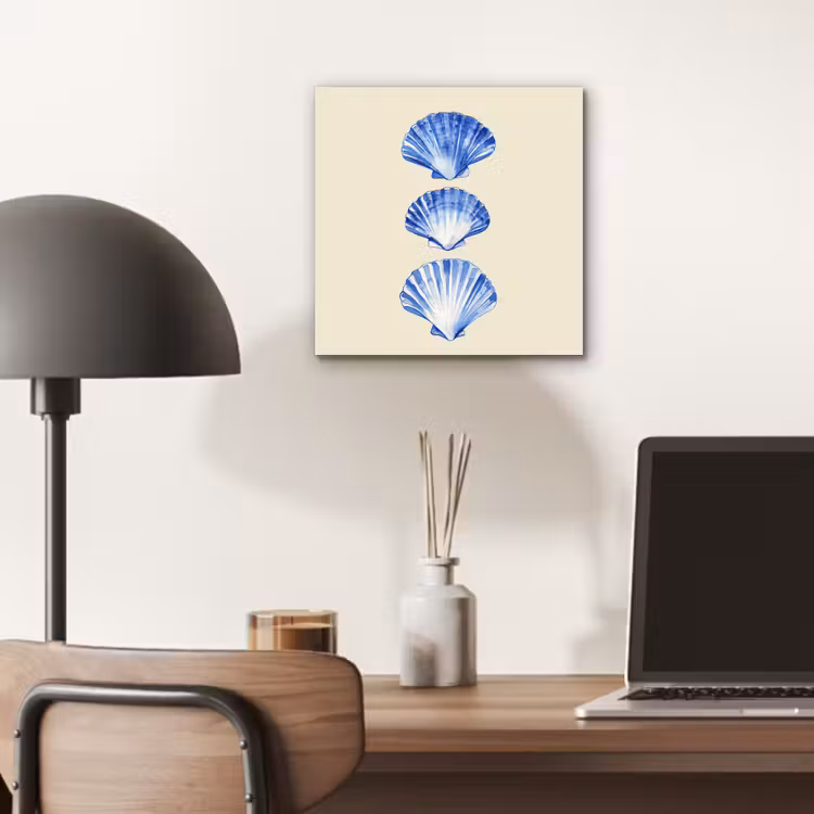 Schelpen - Blauw - Beige aluminium wit klein -sfeer5