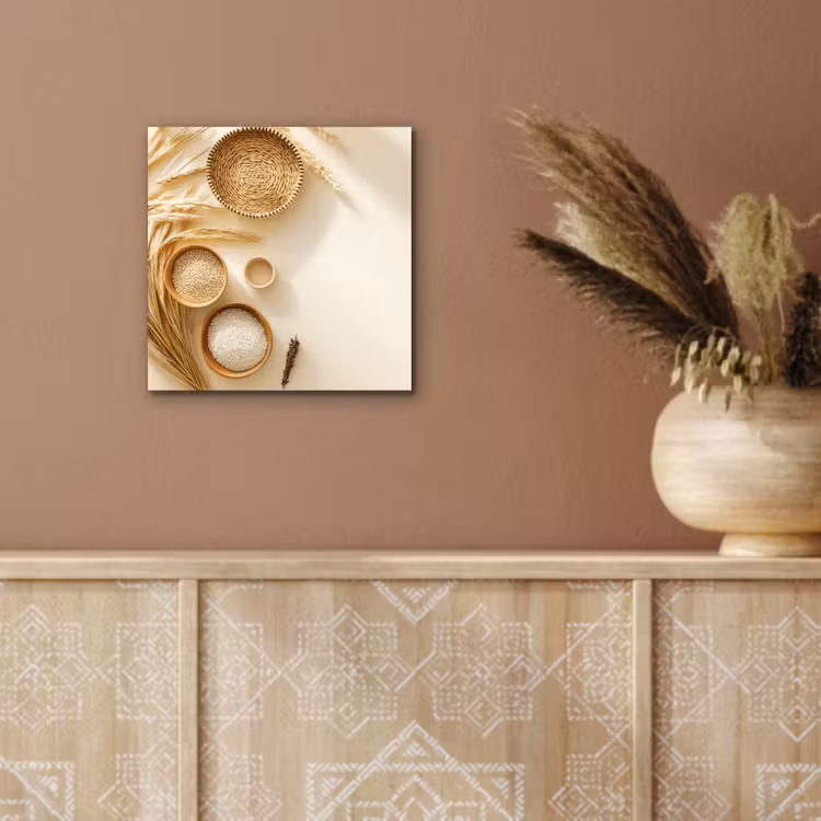 Granen - Hout - Kom - Beige aluminium wit klein -sfeer4