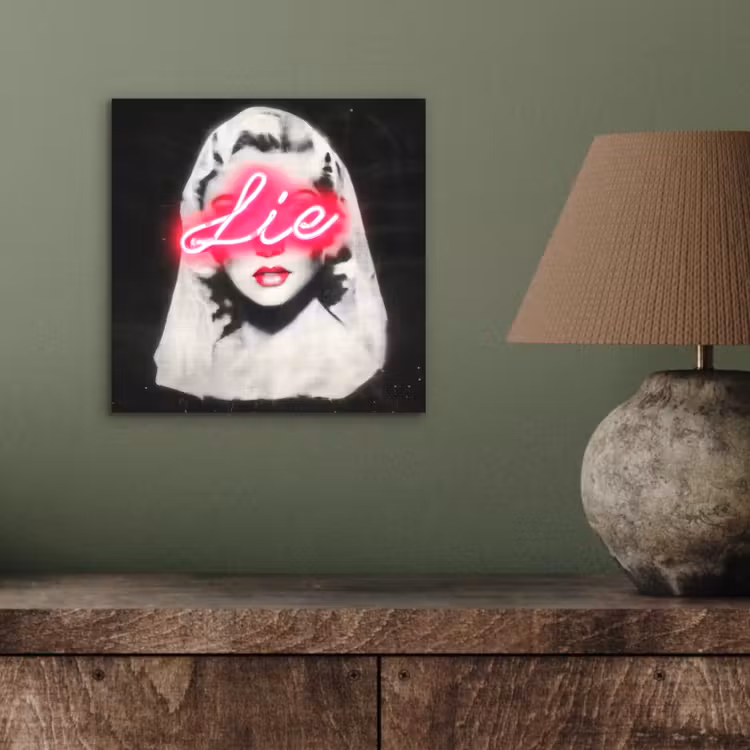 Neon - Letters - Vintage - Vrouw aluminium wit klein -sfeer2
