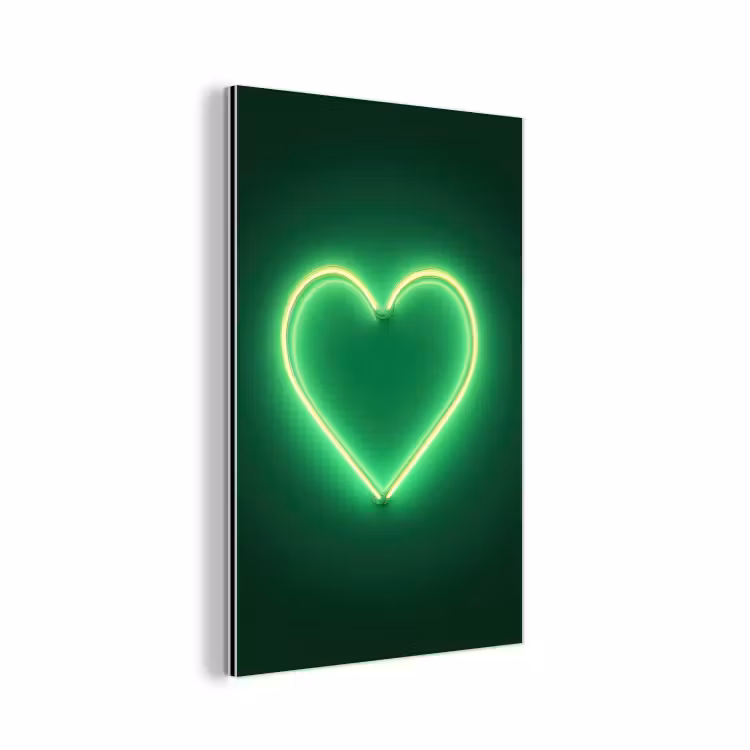 Neon - Groen - Licht aluminium wit klein -3d