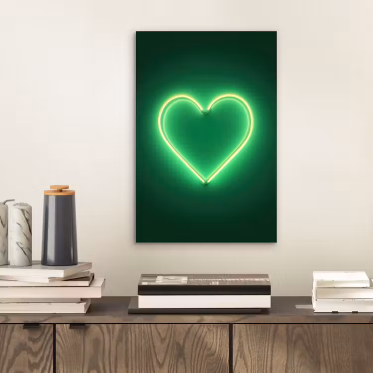 Neon - Groen - Licht aluminium wit klein -sfeer1