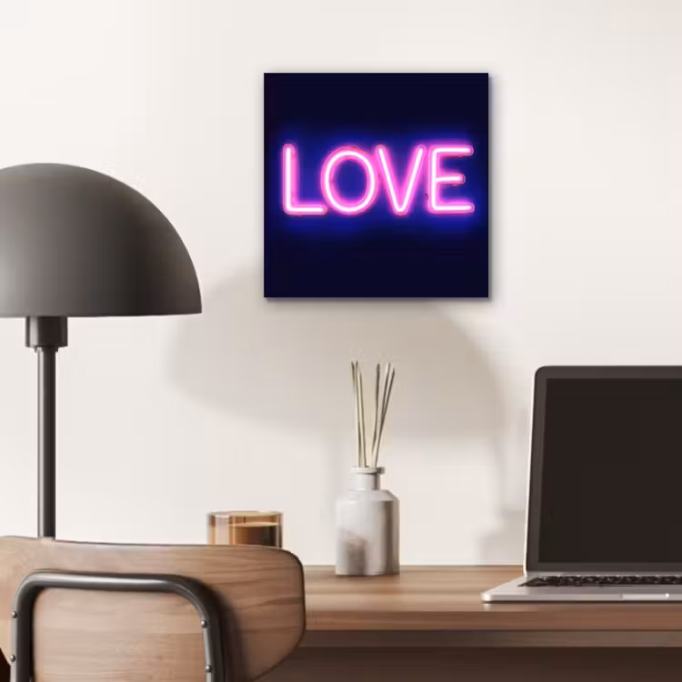 Neon - Love - Valentijn aluminium wit klein -sfeer5