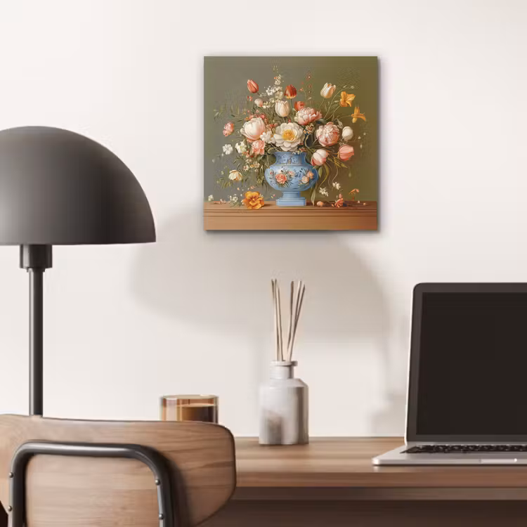 Neutral - Bloemen - Boeket - Vaas aluminium wit klein -sfeer5