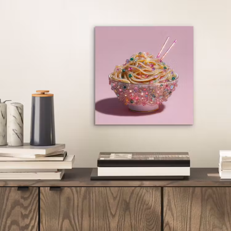 Noodles - Edelstenen - Stokjes - Roze aluminium wit klein -sfeer1