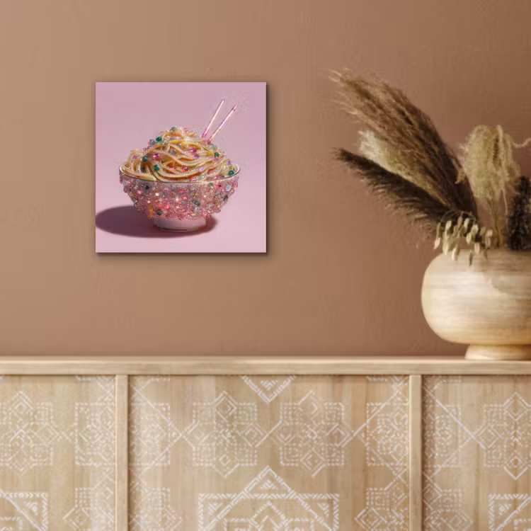 Noodles - Edelstenen - Stokjes - Roze aluminium wit klein -sfeer4