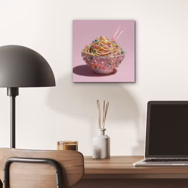Noodles - Edelstenen - Stokjes - Roze aluminium wit klein -sfeer5