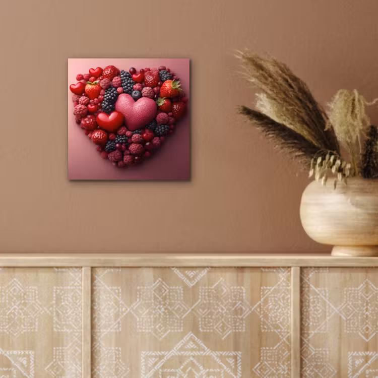 Fruit - Hartjes - Aardbeien - Frambozen - Bosbessen aluminium wit klein -sfeer4