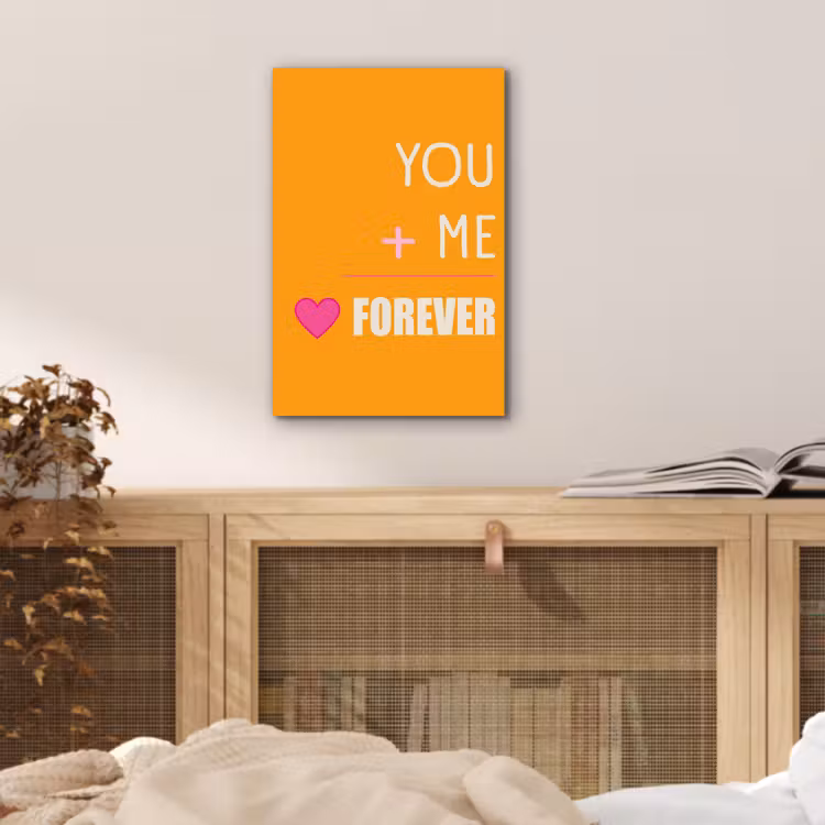 Oranje - Love - Valentijn aluminium wit klein -sfeer3