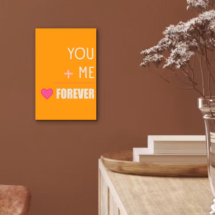 Oranje - Love - Valentijn aluminium wit klein -sfeer4