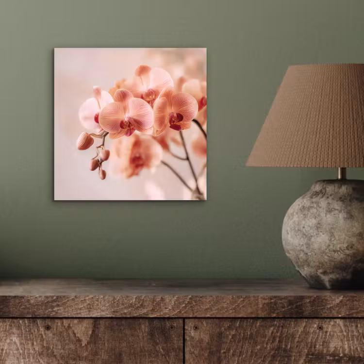 Orchidee - Bloemen - Roze - Bloemblaadjes aluminium wit klein -sfeer2