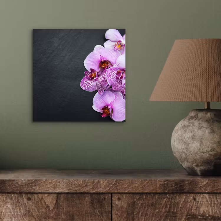 Orchidee - Bloemen - Roze - Flora aluminium wit klein -sfeer2