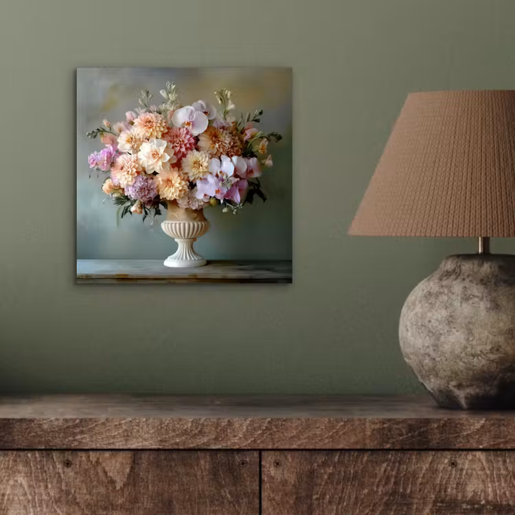 Orchidee - Boeket - Vaas - Bloemen aluminium wit klein -sfeer2