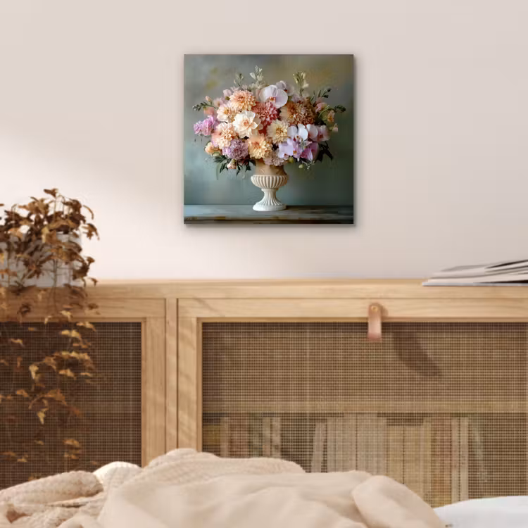 Orchidee - Boeket - Vaas - Bloemen aluminium wit klein -sfeer3