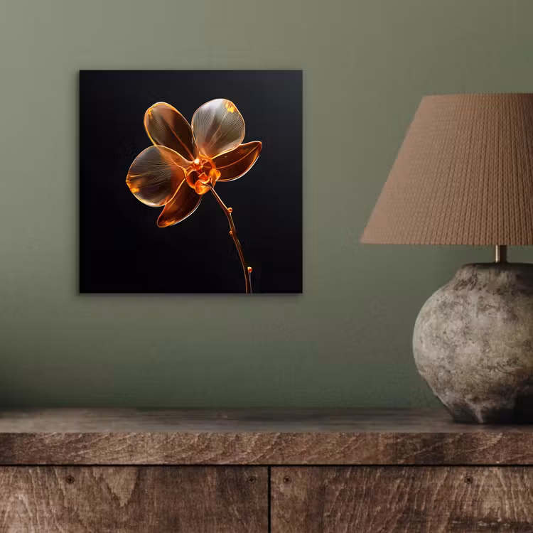 Orchidee - Doorzichtig - Bloem aluminium wit klein -sfeer2