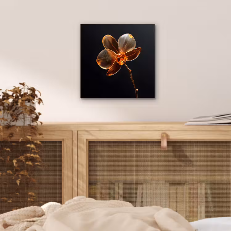 Orchidee - Doorzichtig - Bloem aluminium wit klein -sfeer3